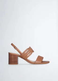 Liu Jo Sandales en cuir à talons larges|Femme Escarpins|Sandales
