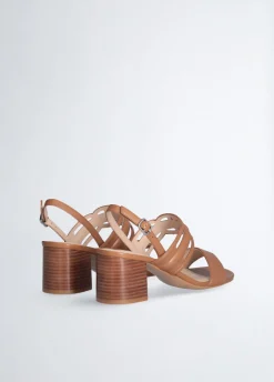 Liu Jo Sandales en cuir à talons larges|Femme Escarpins|Sandales
