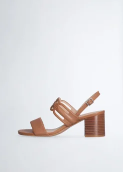 Liu Jo Sandales en cuir à talons larges|Femme Escarpins|Sandales