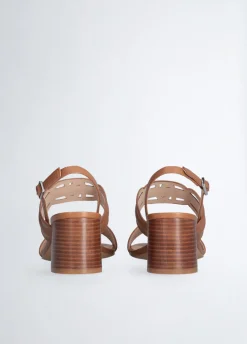 Liu Jo Sandales en cuir à talons larges|Femme Escarpins|Sandales