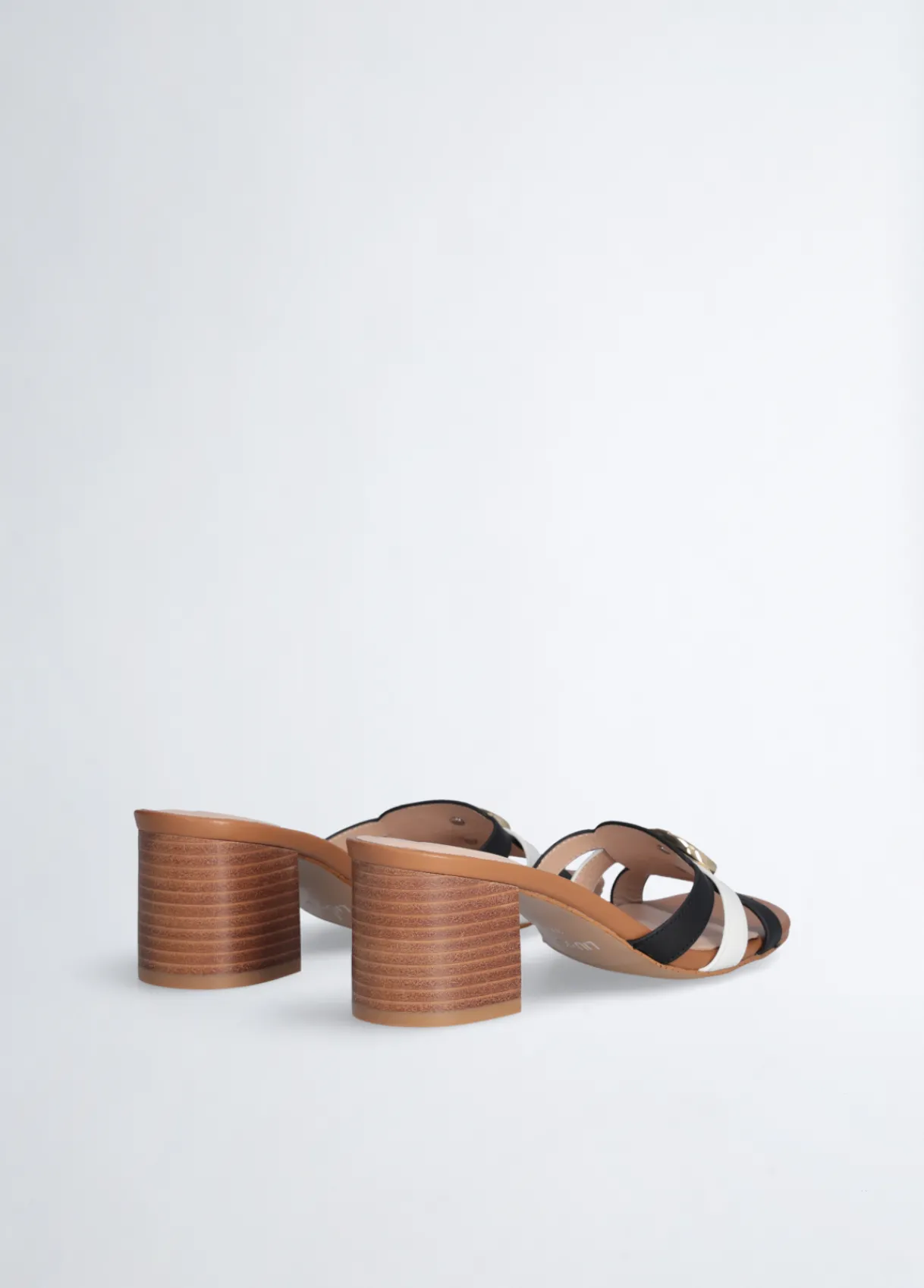 Liu Jo Sandales en cuir à talons larges|Femme Escarpins|Sandales