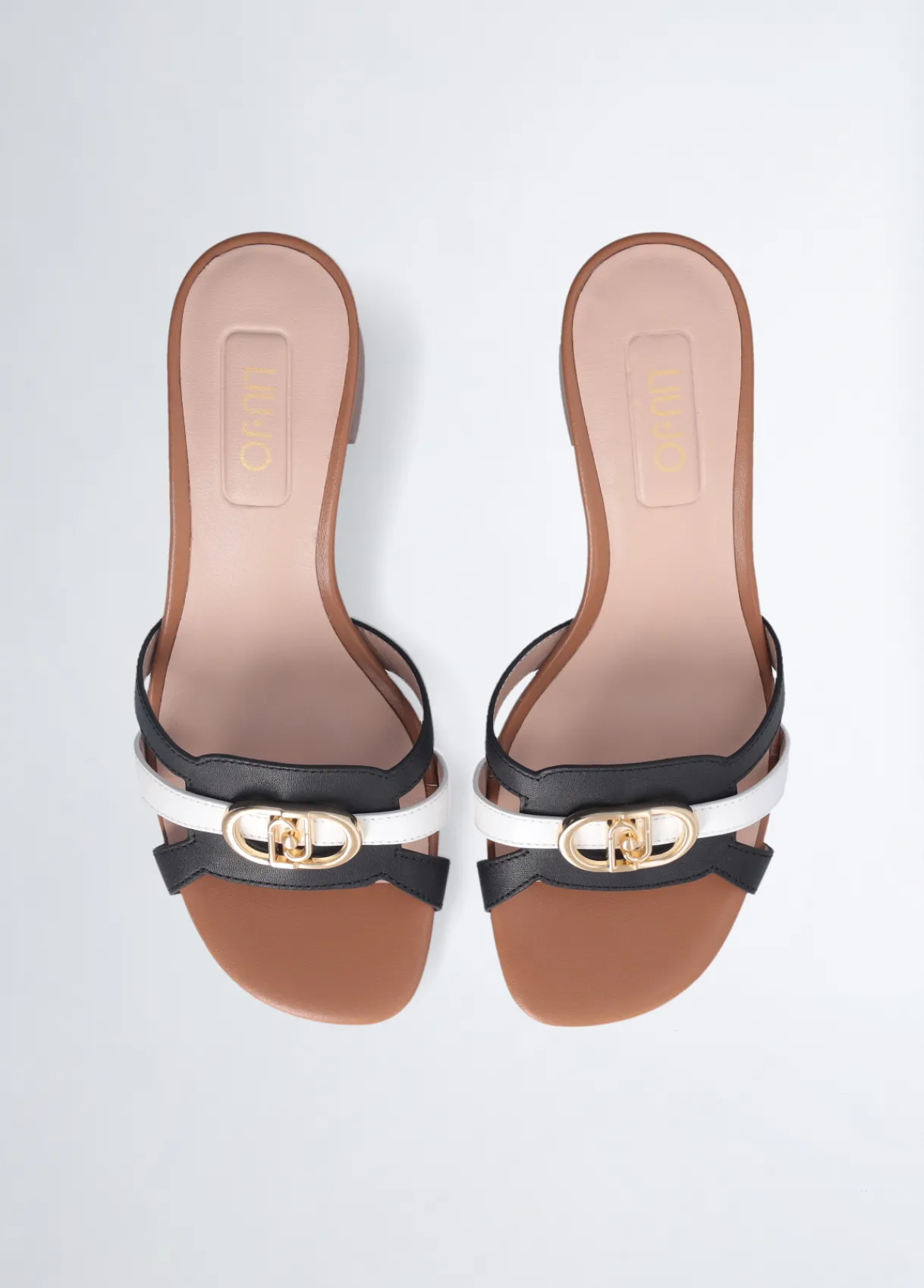 Liu Jo Sandales en cuir à talons larges|Femme Escarpins|Sandales