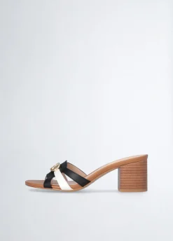 Liu Jo Sandales en cuir à talons larges|Femme Escarpins|Sandales