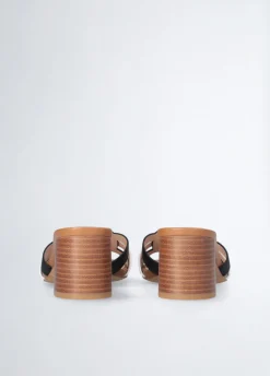 Liu Jo Sandales en cuir à talons larges|Femme Escarpins|Sandales