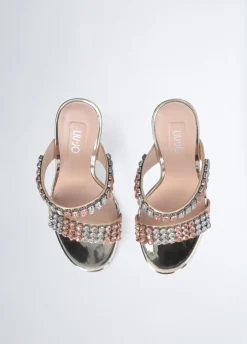 Liu Jo Sandales nées de pierres à talons|Femme Escarpins|Sandales