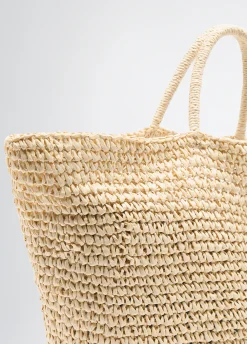 Liu Jo Shopper format moyen en raphia|Femme Sac Shopper|Mode Plage
