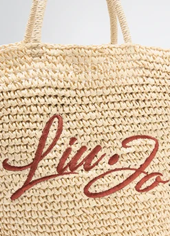 Liu Jo Shopper format moyen en raphia|Femme Sac Shopper|Mode Plage