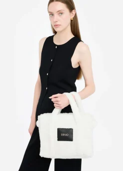 Liu Jo Shopper format moyen en tissu polaire Teddy|Femme Sac Shopper