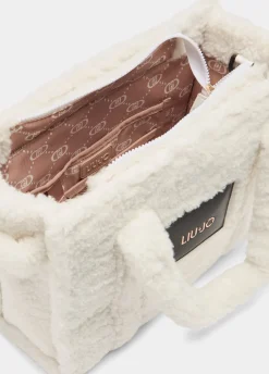 Liu Jo Shopper format moyen en tissu polaire Teddy|Femme Sac Shopper