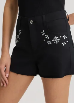 Liu Jo Short à taille haute avec strass|Femme Pantalons