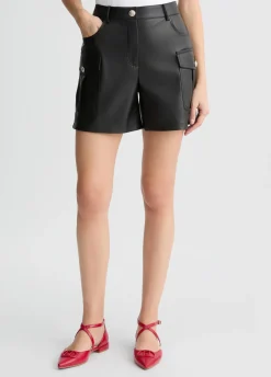 Liu Jo Short cargo en tissu enduit|Femme Pantalons