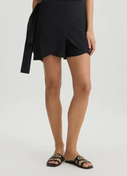 Liu Jo Short en coton avec nœud|Femme Mode Plage|Pantalons