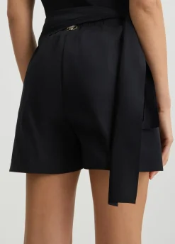 Liu Jo Short en coton avec nœud|Femme Mode Plage|Pantalons