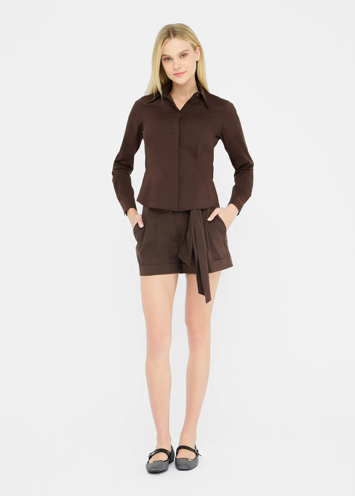Liu Jo Short en popeline de coton|Femme Pantalons