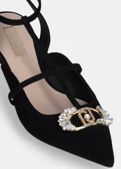 Liu Jo Slingbacks avec logo bijou|Femme Escarpins