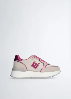 Liu Jo Sneakers à plateforme en daim et nylon|Femme Sneakers