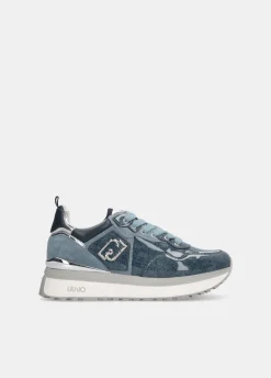 Liu Jo Sneakers à plateforme en denim brillant|Femme Sneakers