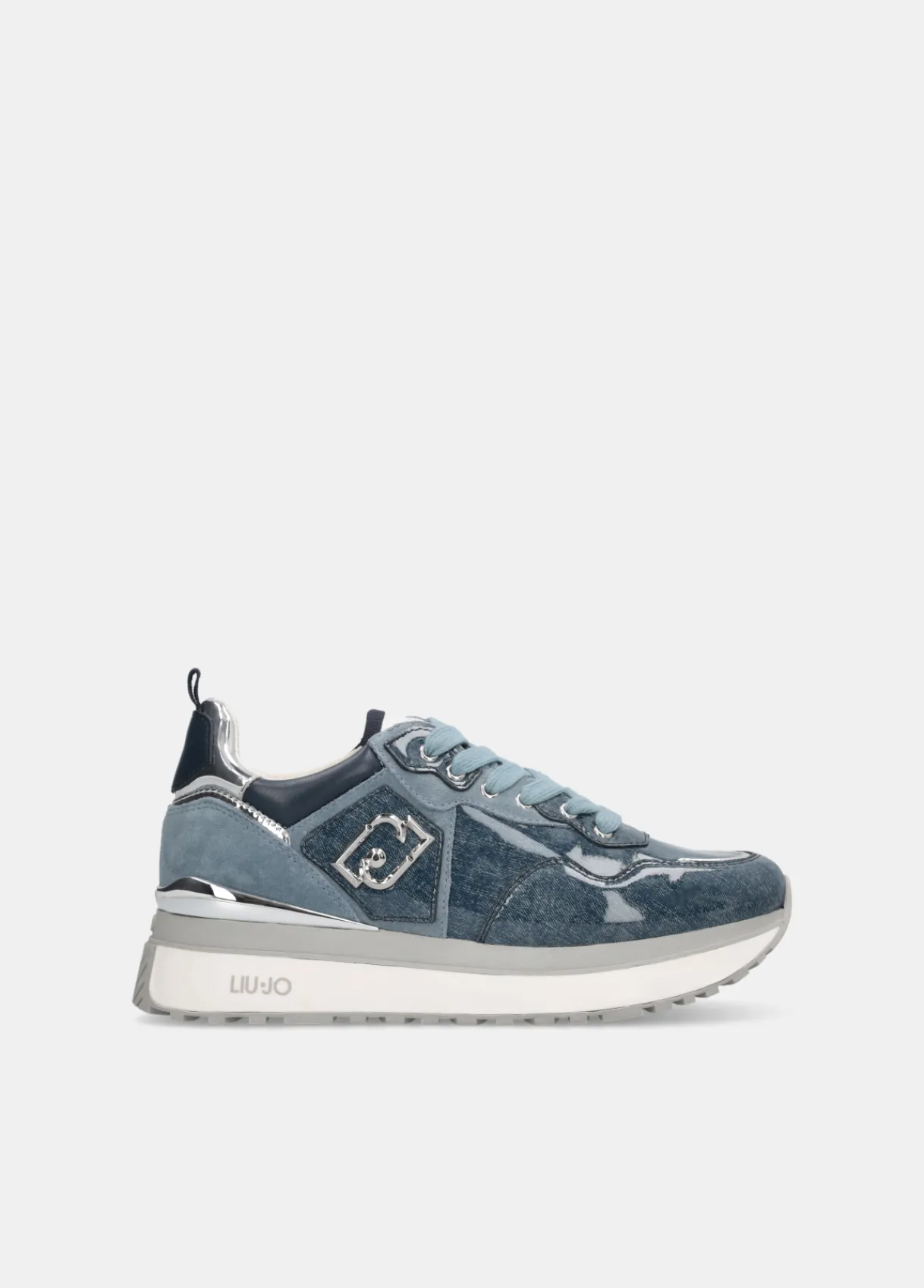 Liu Jo Sneakers à plateforme en denim brillant|Femme Sneakers