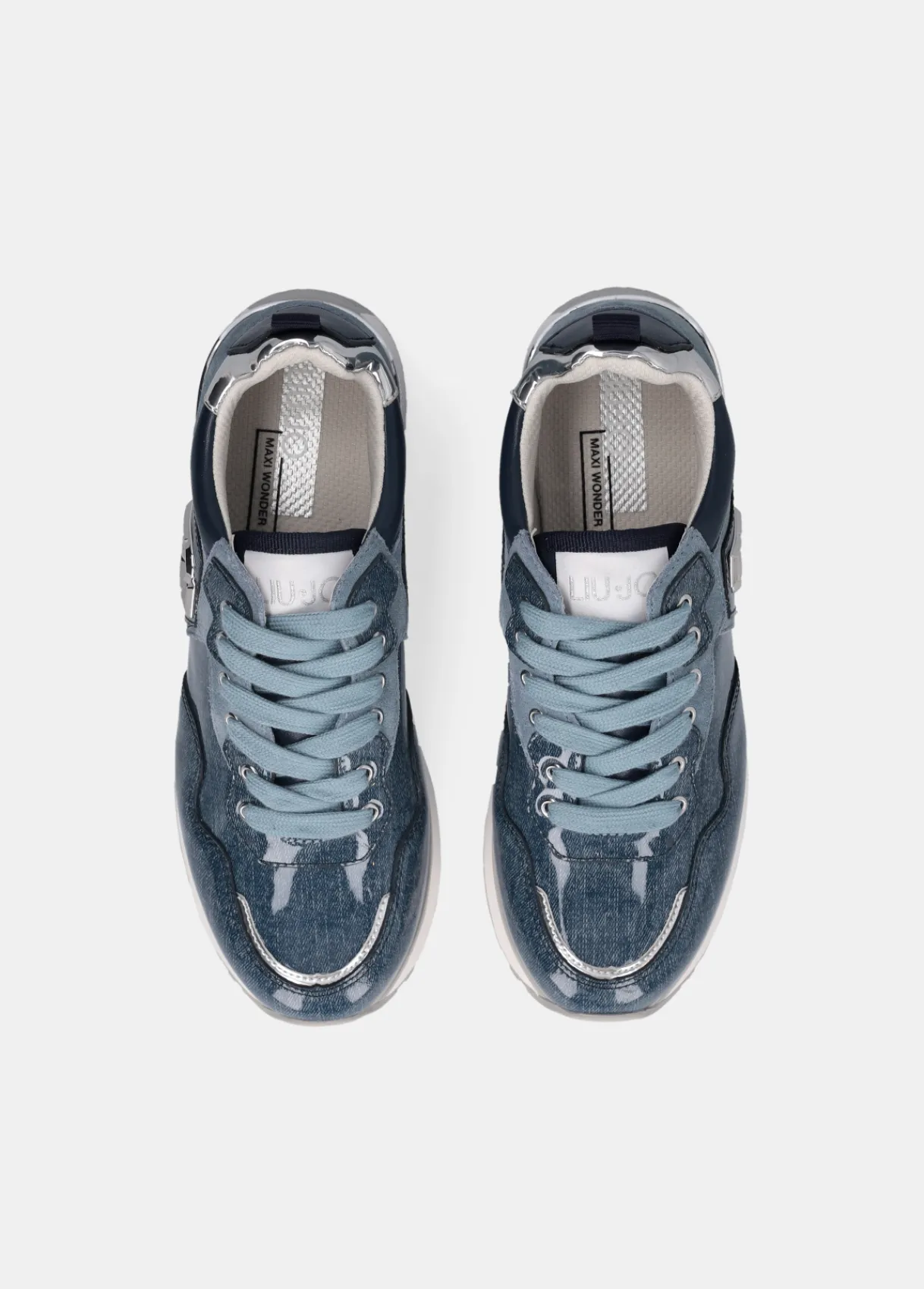 Liu Jo Sneakers à plateforme en denim brillant|Femme Sneakers