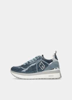 Liu Jo Sneakers à plateforme en denim brillant|Femme Sneakers