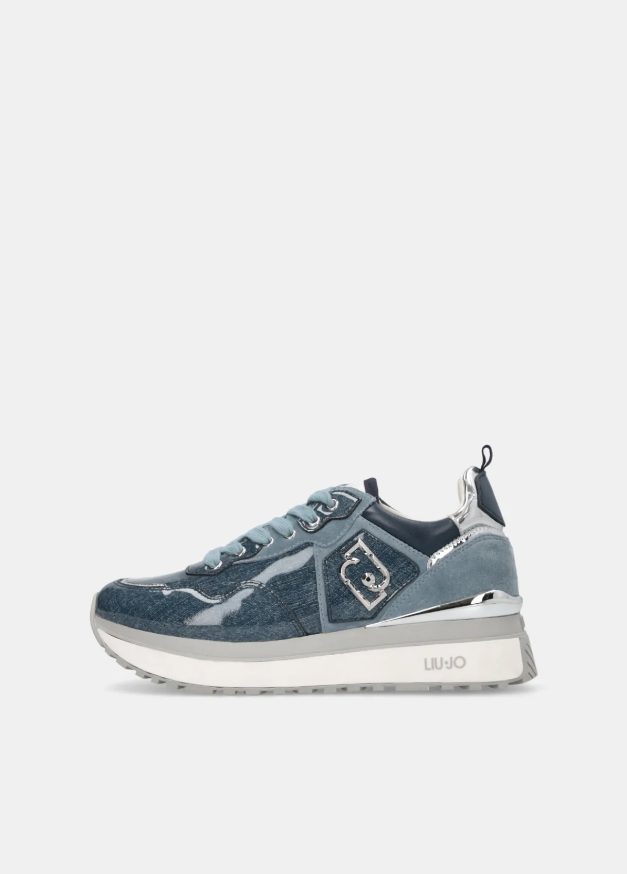 Liu Jo Sneakers à plateforme en denim brillant|Femme Sneakers