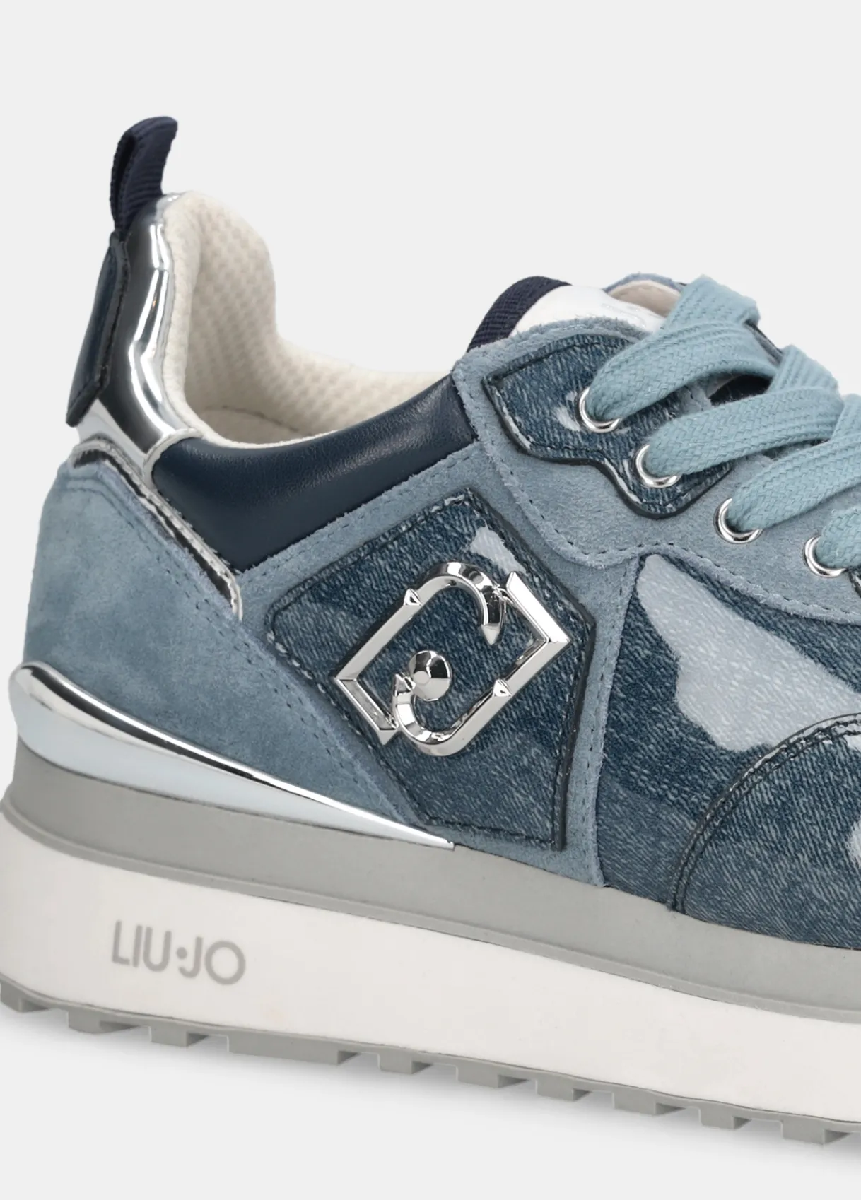 Liu Jo Sneakers à plateforme en denim brillant|Femme Sneakers