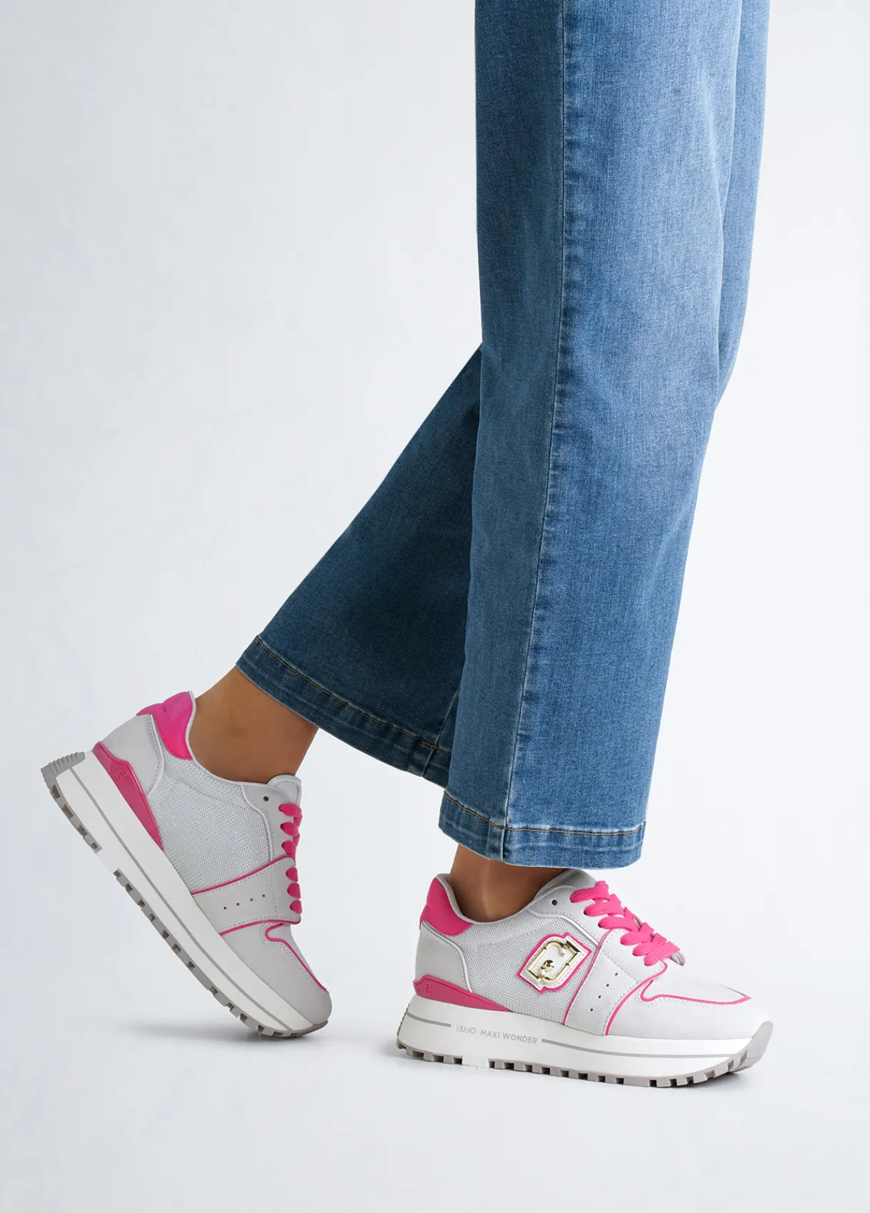 Liu Jo Sneakers à plateforme en daim et maille filet|Femme Sneakers