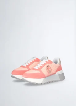 Liu Jo Sneakers à plateforme en daim et maille filet|Femme Sneakers