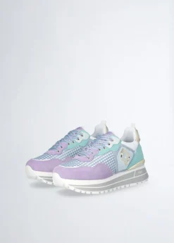 Liu Jo Sneakers à plateforme en daim et maille filet|Femme Sneakers