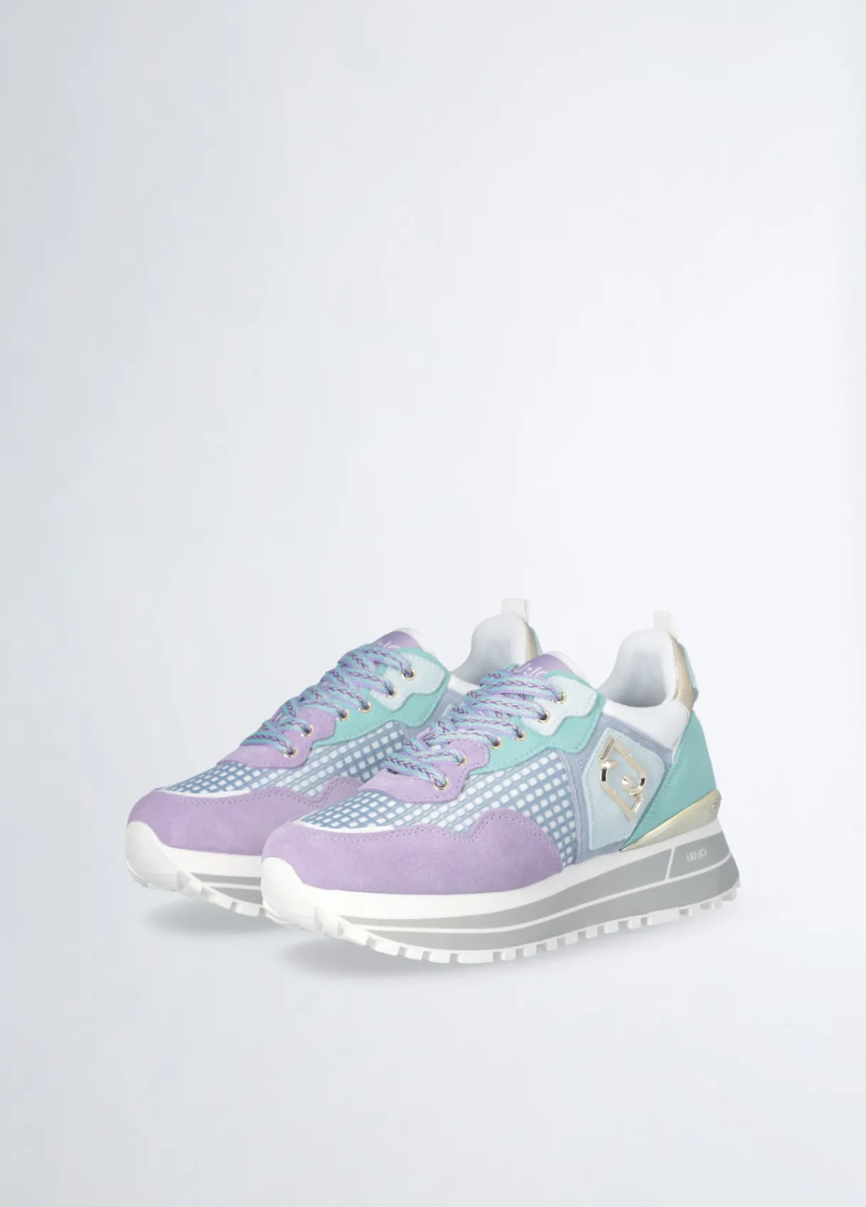 Liu Jo Sneakers à plateforme en daim et maille filet|Femme Sneakers