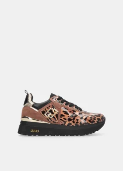 Liu Jo Sneakers à plateforme en vernis animalier|Femme Sneakers