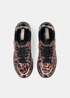 Liu Jo Sneakers à plateforme en vernis animalier|Femme Sneakers