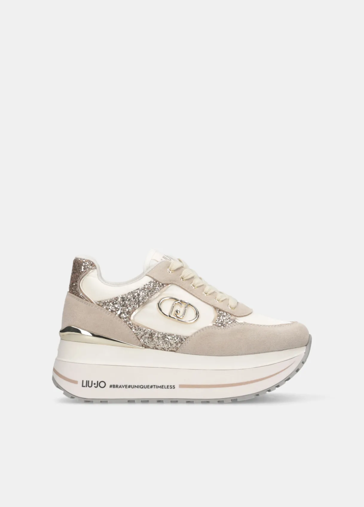 Liu Jo Sneakers à plateforme épaisse en glitter et en nylon|Femme Sneakers