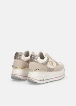 Liu Jo Sneakers à plateforme épaisse en glitter et en nylon|Femme Sneakers
