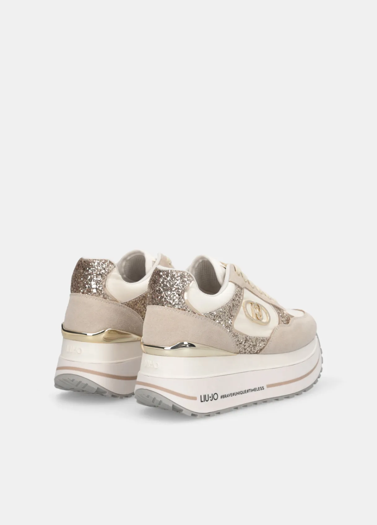 Liu Jo Sneakers à plateforme épaisse en glitter et en nylon|Femme Sneakers