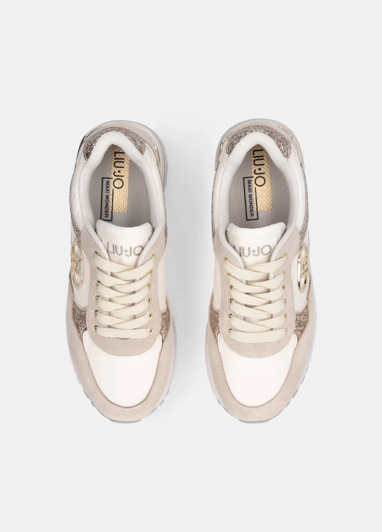 Liu Jo Sneakers à plateforme épaisse en glitter et en nylon|Femme Sneakers