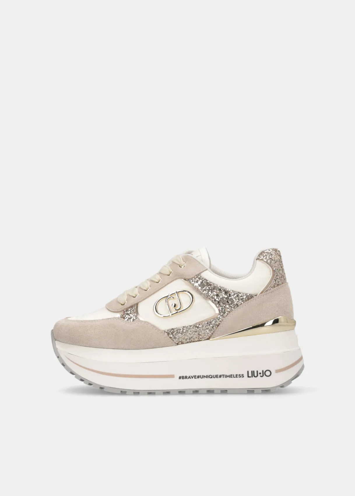 Liu Jo Sneakers à plateforme épaisse en glitter et en nylon|Femme Sneakers