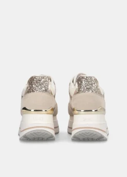 Liu Jo Sneakers à plateforme épaisse en glitter et en nylon|Femme Sneakers