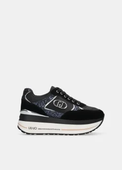 Liu Jo Sneakers à plateforme épaisse en glitter et en nylon|Femme Sneakers
