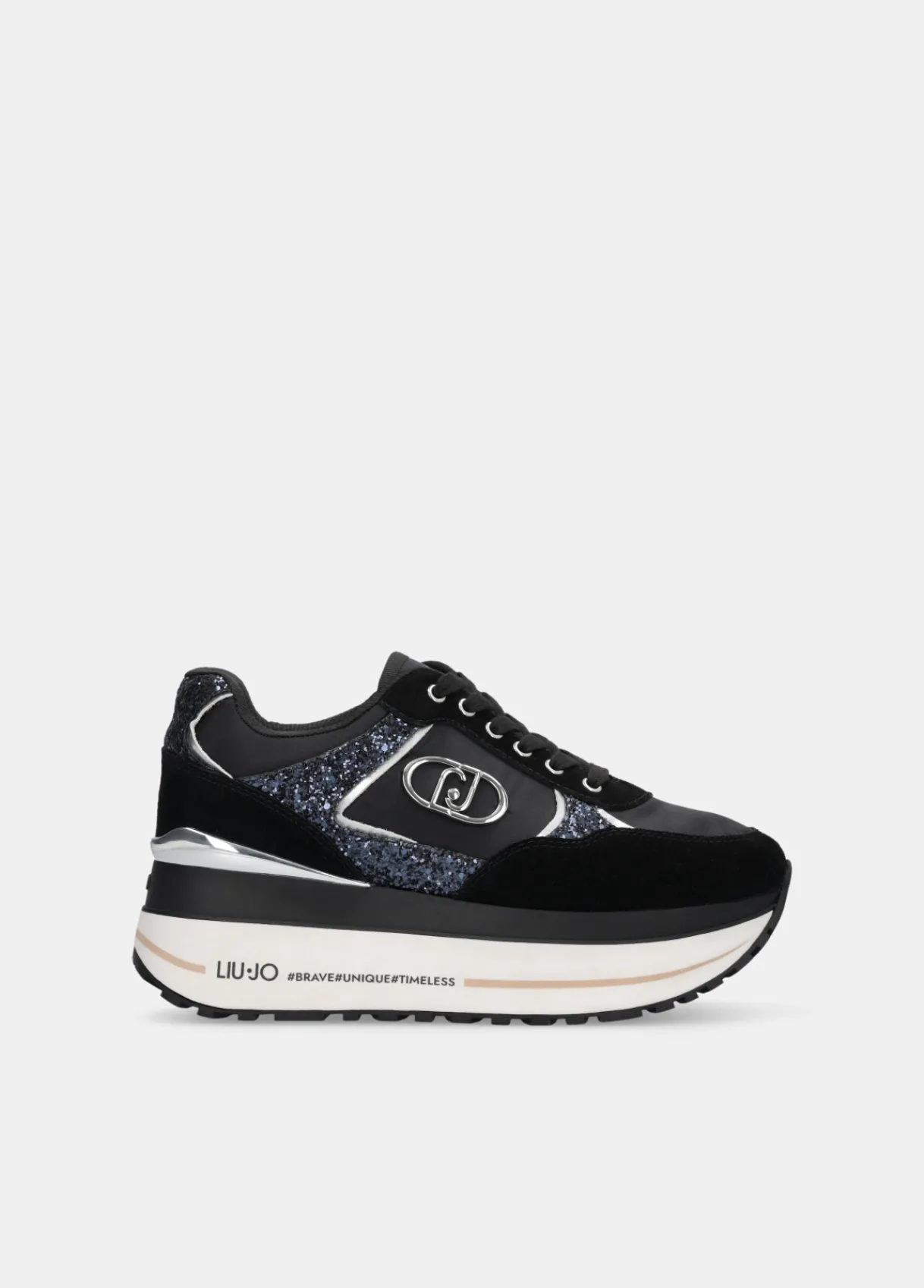 Liu Jo Sneakers à plateforme épaisse en glitter et en nylon|Femme Sneakers
