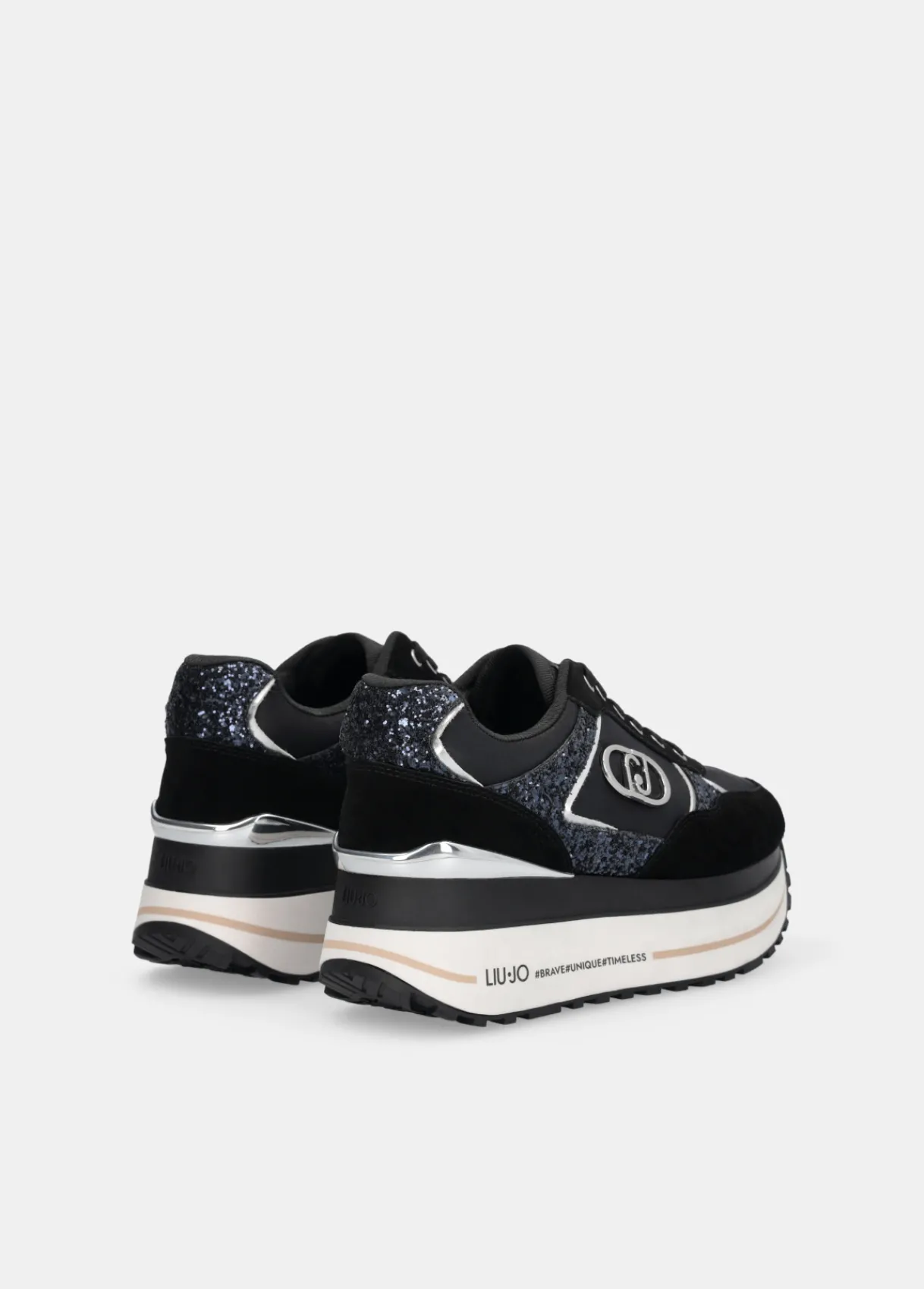 Liu Jo Sneakers à plateforme épaisse en glitter et en nylon|Femme Sneakers