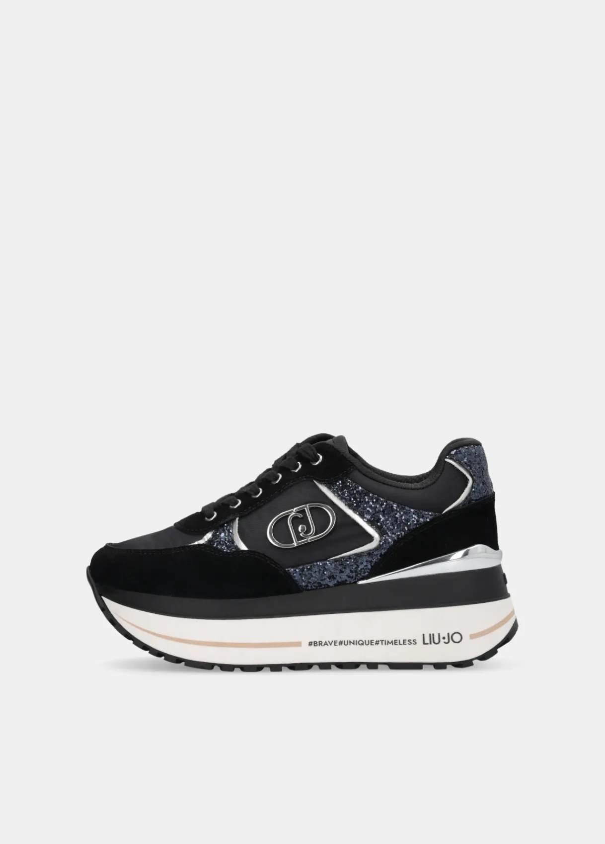Liu Jo Sneakers à plateforme épaisse en glitter et en nylon|Femme Sneakers