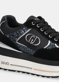Liu Jo Sneakers à plateforme épaisse en glitter et en nylon|Femme Sneakers