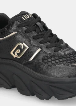 Liu Jo Sneakers à semelle épaisse en cuir avec glitter|Femme Sneakers