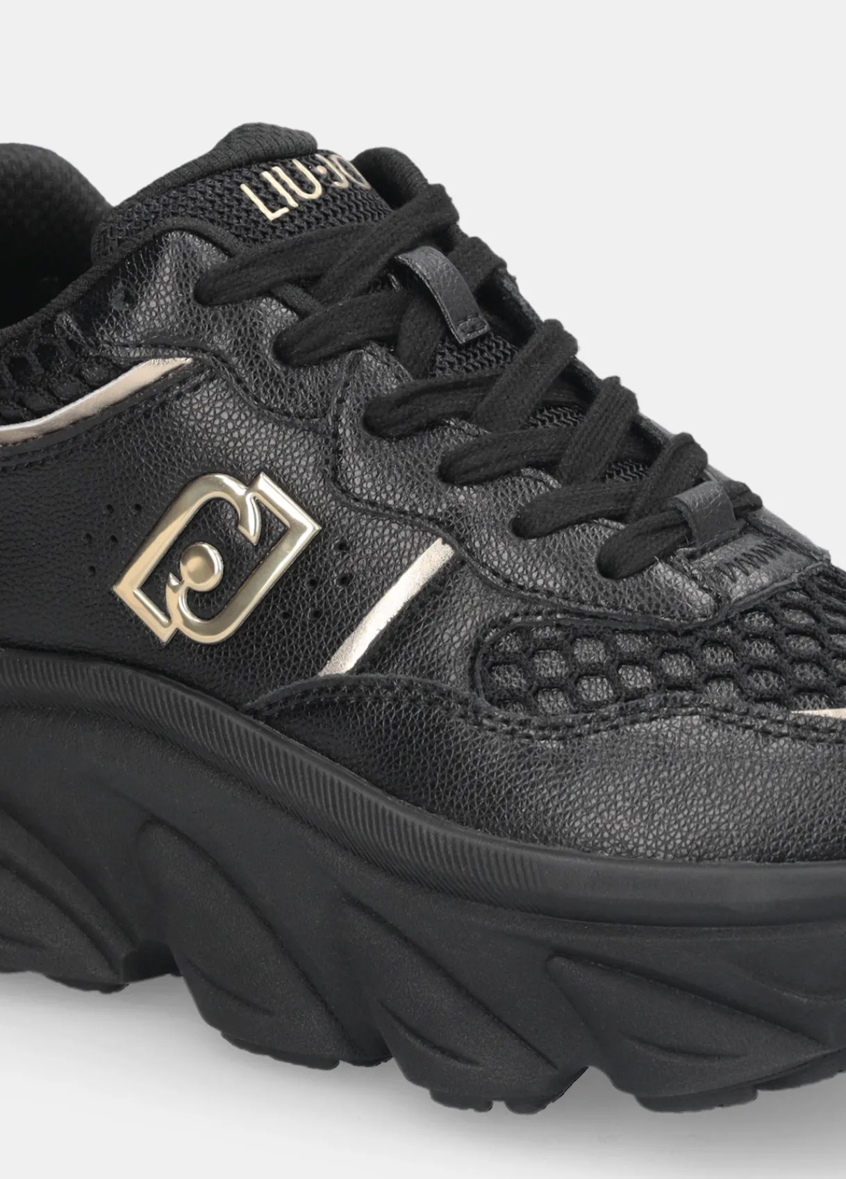 Liu Jo Sneakers à semelle épaisse en cuir avec glitter|Femme Sneakers