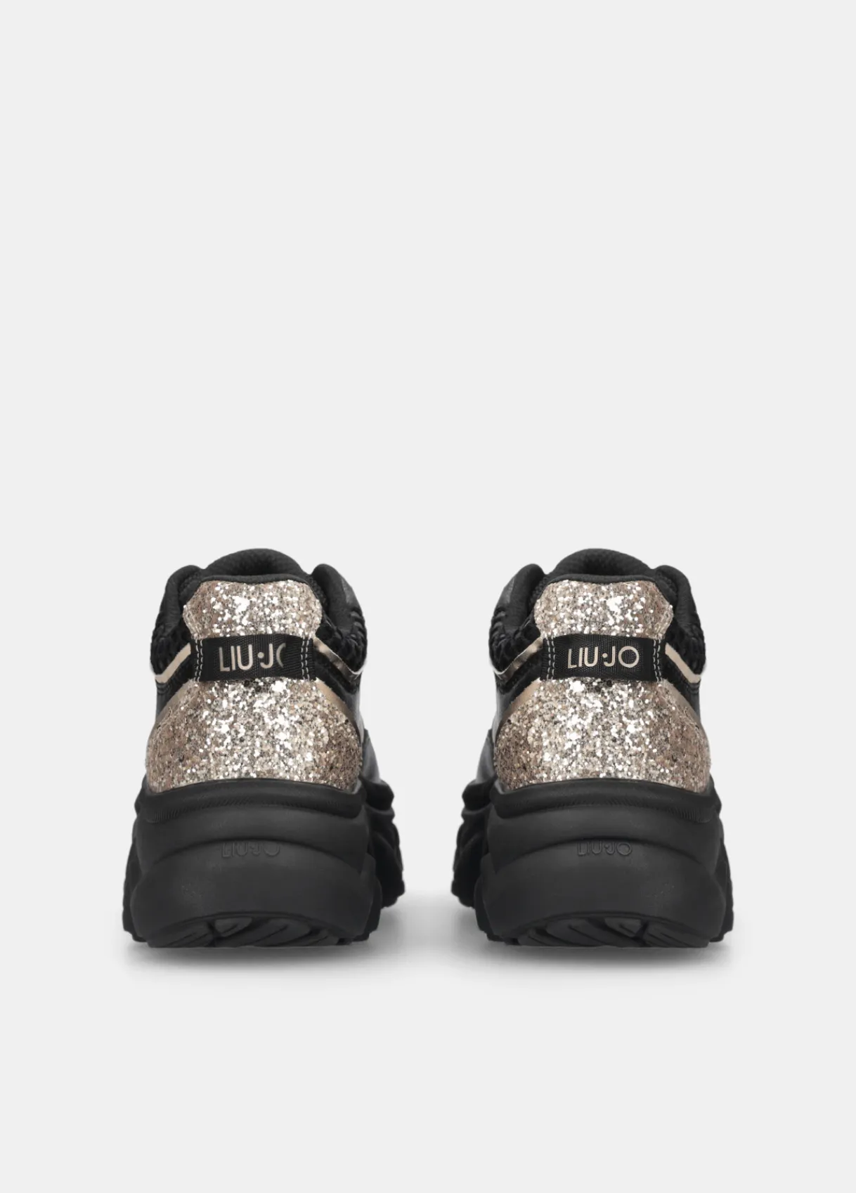Liu Jo Sneakers à semelle épaisse en cuir avec glitter|Femme Sneakers