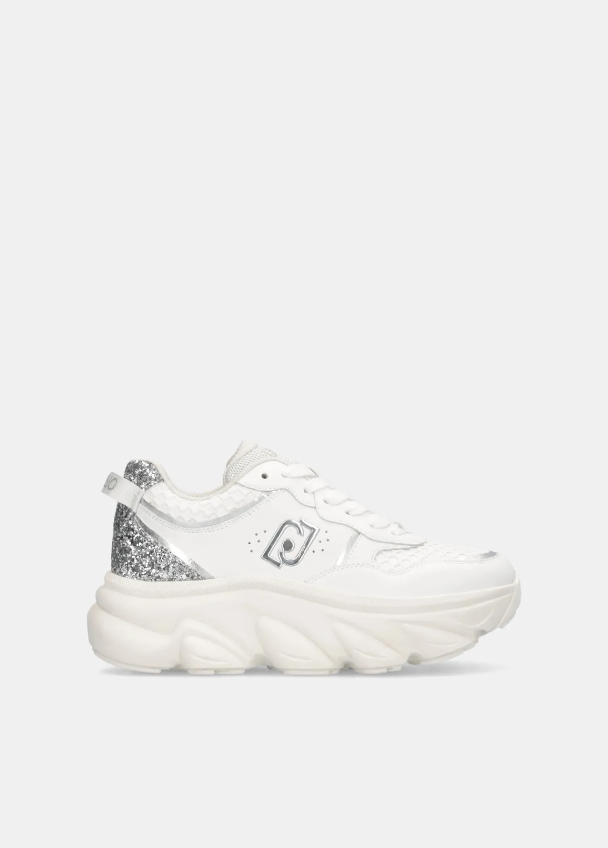 Liu Jo Sneakers à semelle épaisse en cuir avec glitter|Femme Sneakers
