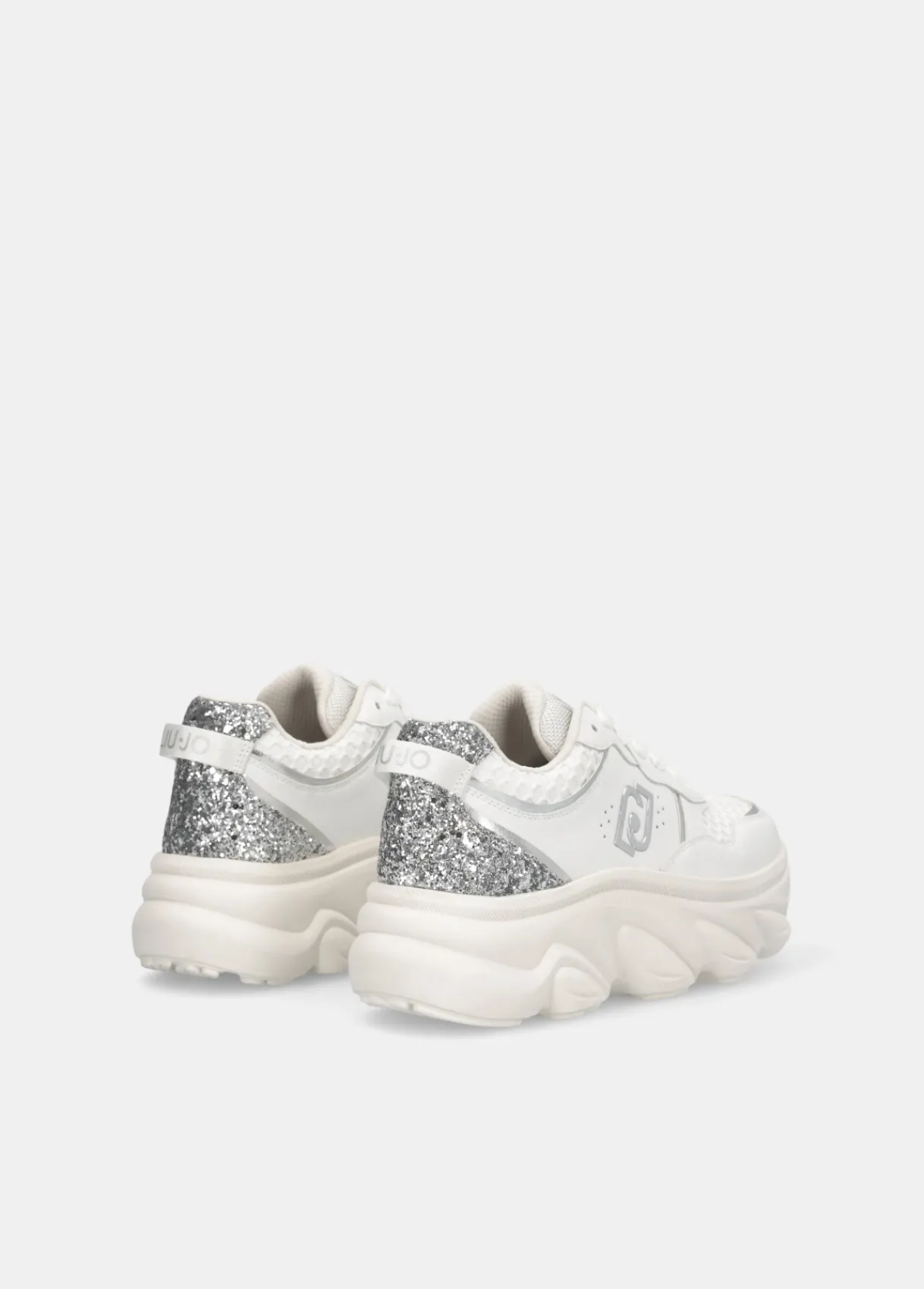 Liu Jo Sneakers à semelle épaisse en cuir avec glitter|Femme Sneakers
