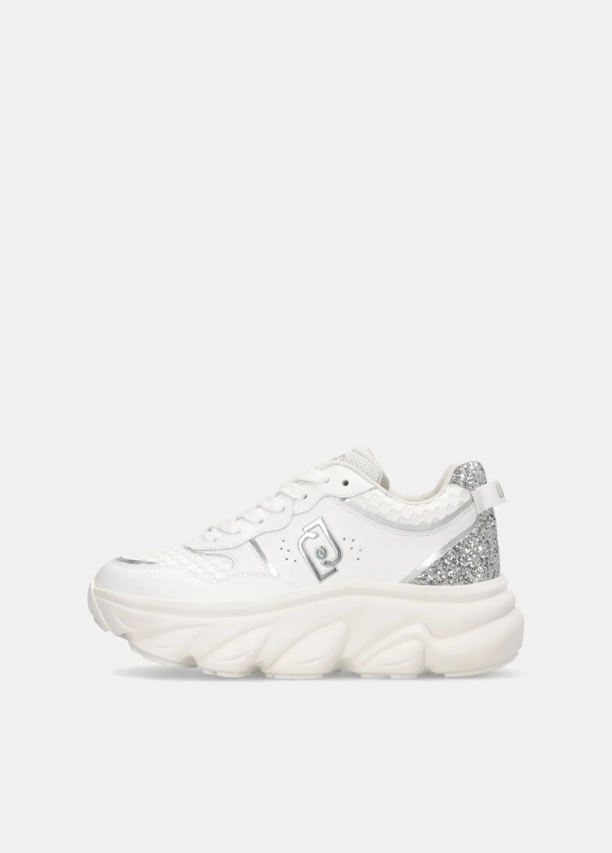 Liu Jo Sneakers à semelle épaisse en cuir avec glitter|Femme Sneakers