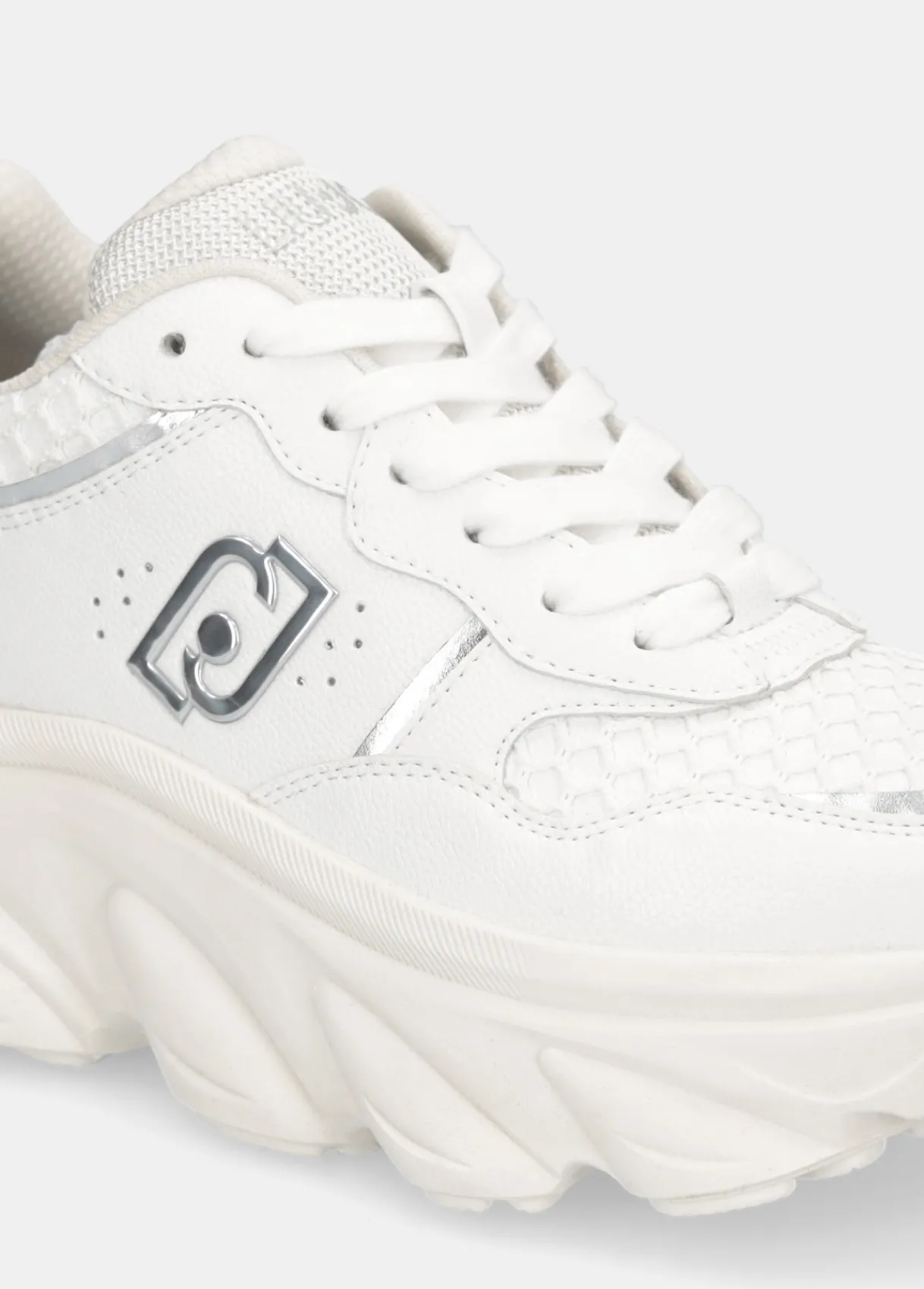 Liu Jo Sneakers à semelle épaisse en cuir avec glitter|Femme Sneakers